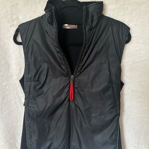 Prada Black Vest with Red Accent